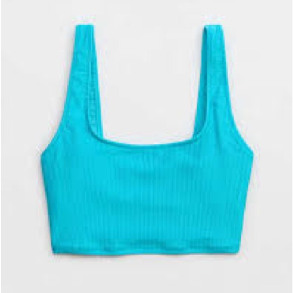 Aerie Ribbed Bikini Top Aqua XXS New With‎ Tags
